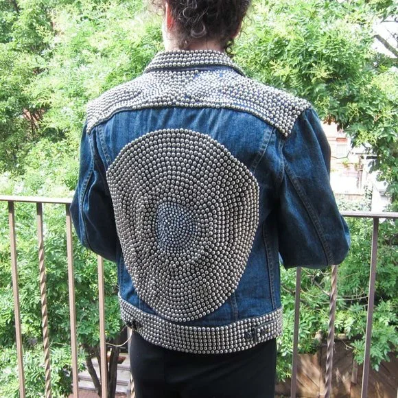 A one-of-a-kind 1973, studded and rhinestone Goldsmith’s jacket. - Picture 4 of 7